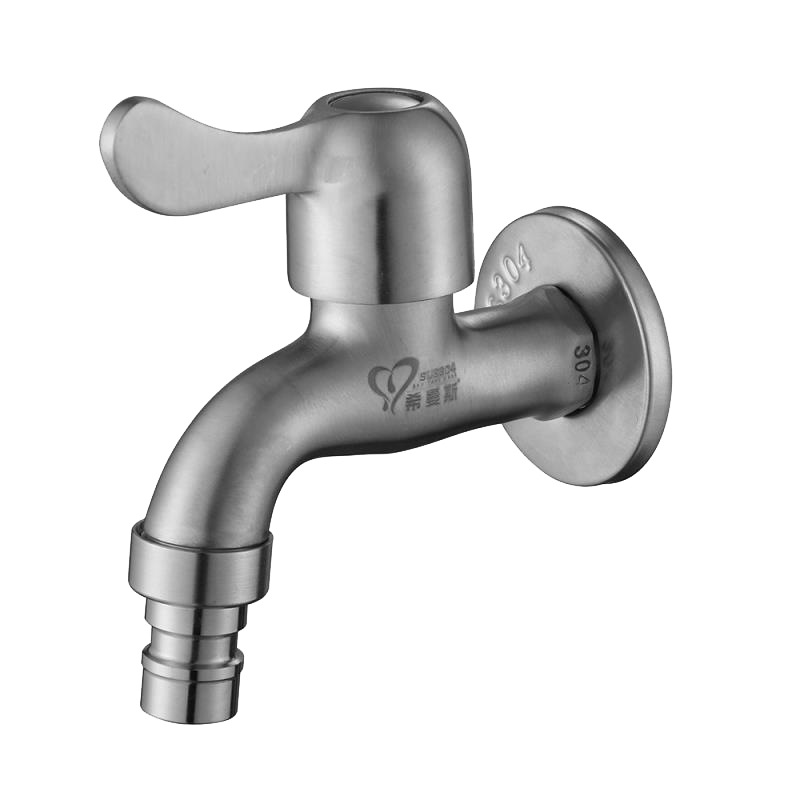 The 4-inch and 6-inch thickened 304 stainless steel washing machine faucet is all copper, and the mop sink faucet has a quick-opening copper core Item Picture