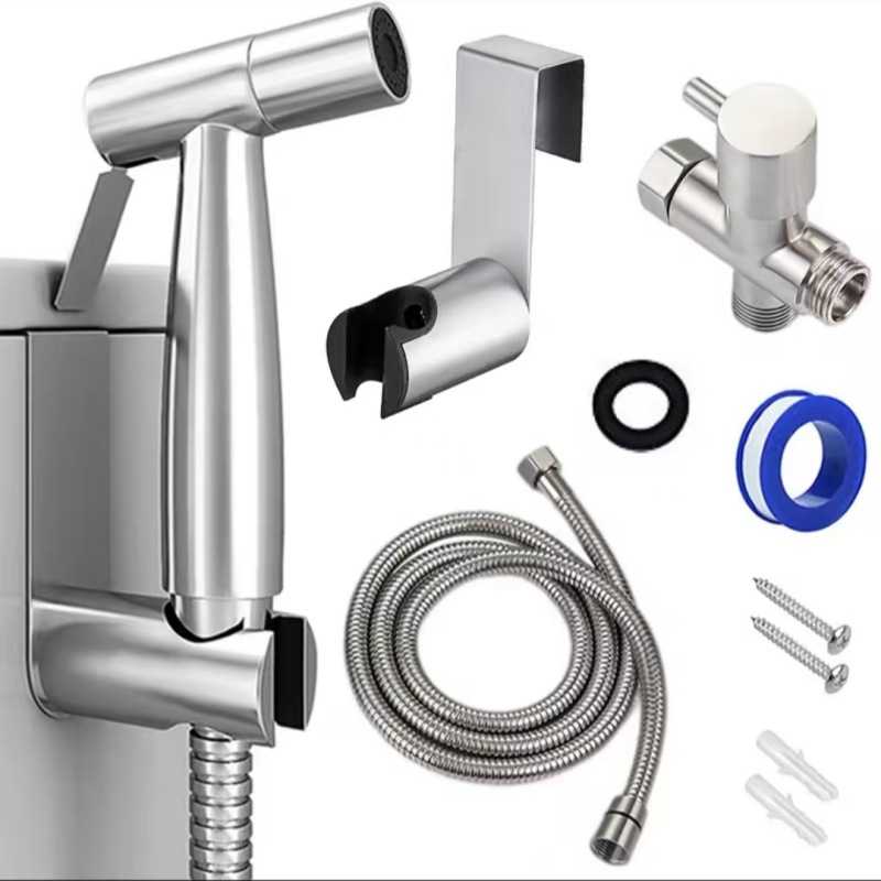 304 stainless steel pressurized spray gun, toilet companion set, faucet, washbasin nozzle, balcony and bathroom water gun full figure