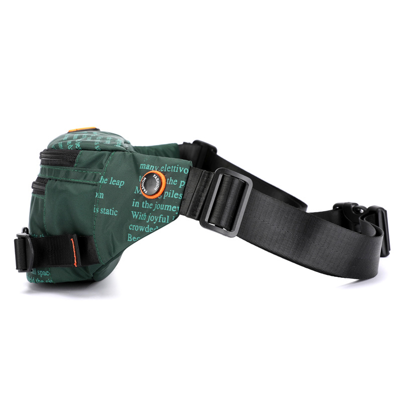 Cross-border exclusive new outdoor men's waist bag, street fashion chest bag, crossbody bag, sports and running close-fitting waist bag Specification drawing
