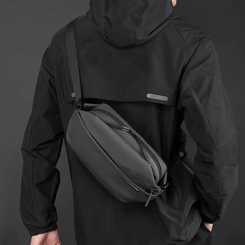 WEPOWER's new men's chest bag, casual and fashionable crossbody bag, motorcycle backpack, cycling waist bag and sports single-shoulder bag details Picture