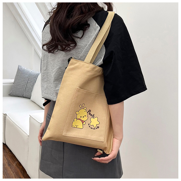 New high-appeartion-level hand-held tote bags are selling well, large-capacity single-shoulder crossbody bags, and wholesale canvas bags for junior and senior high school students Specification drawing