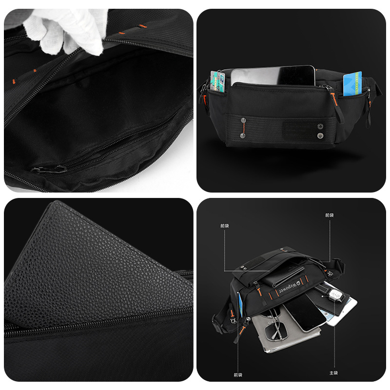 WEPOWER's new outdoor waist bag, commuting and travel fashion single-shoulder bag, waterproof crossbody bag, running and cycling chest bag Application Scenario
