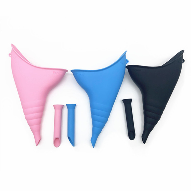 The new silicone urinal for women is a foldable and convenient emergency urination tool for outdoor travel Specification drawing