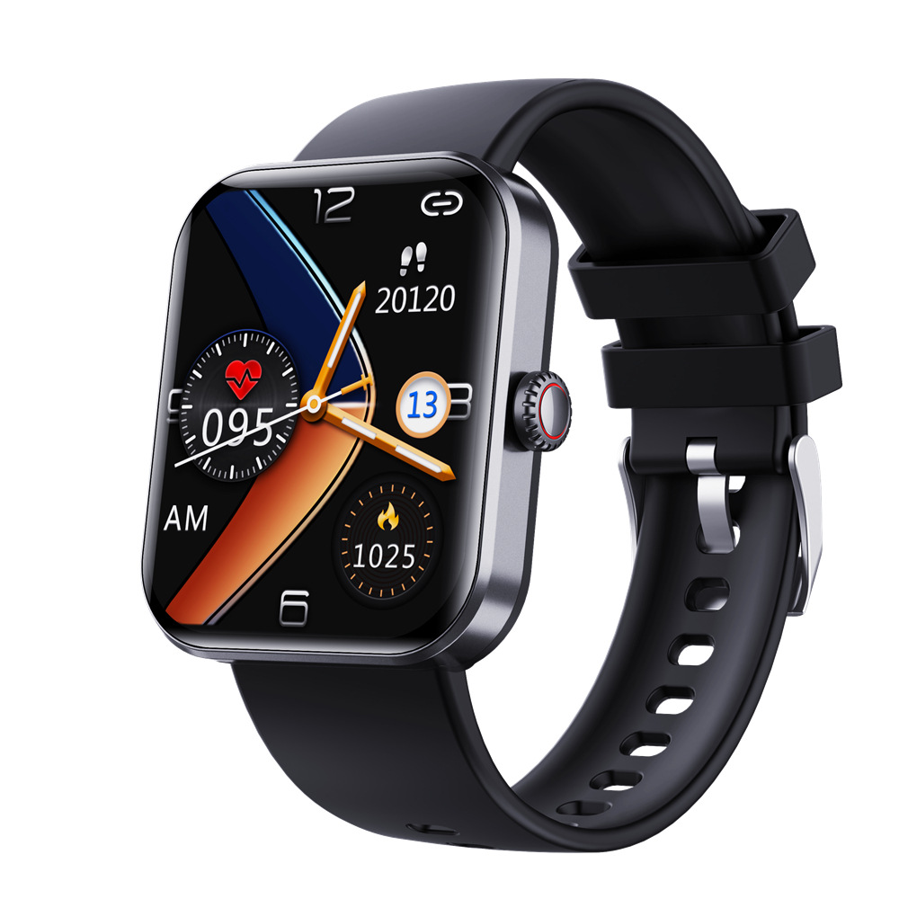 The new cross-border F57L smart Bluetooth watch, a best-selling wristband for monitoring body temperature, heart rate, blood oxygen and blood pressure, is sold directly from the factory full figure