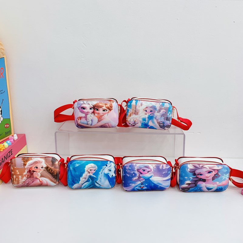 The 2025 new children's mini bag is a cute and trendy crossbody bag for girls, a cute princess cartoon and fashionable kids' bag Specification drawing