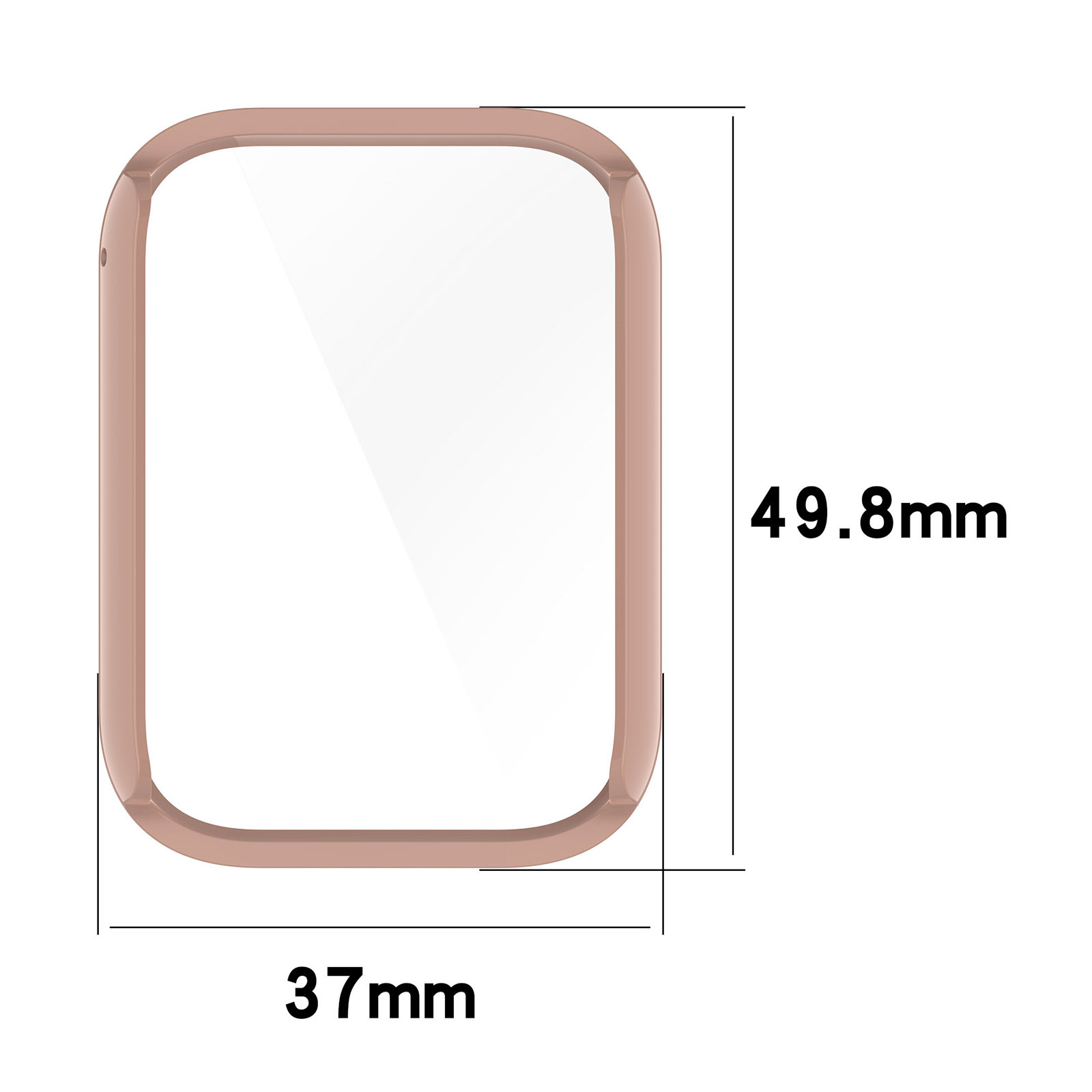 Suitable for the Mi Band 9pro protective case with tempered film and integrated case and film. Mi Band 9 Pro all-inclusive TPU watch case Specification drawing