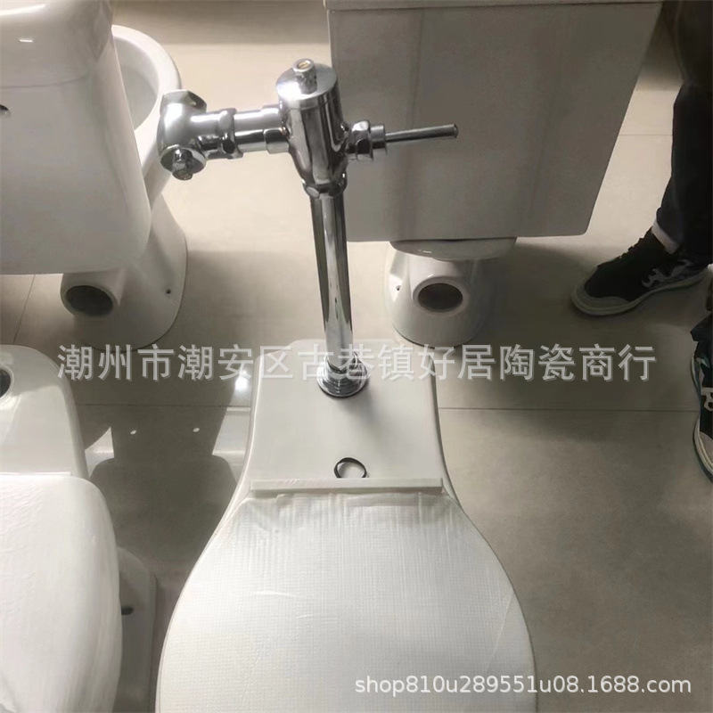 Disabled siphonic seat head split ceramic toilet with flush valve floor-standing single seat head export ship engineering Application Scenario