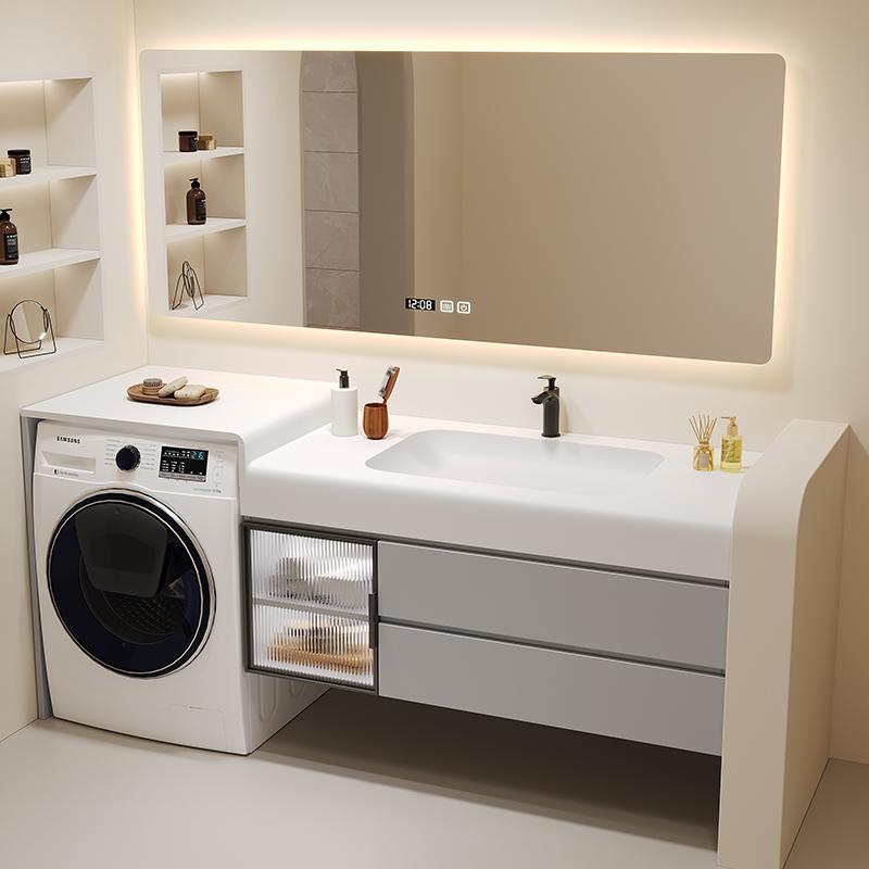 Rock plate ceramic Corine bathroom cabinet, bathroom set, bathroom cabinet, balcony washing machine integrated cabinet, rock plate washbasin Specification drawing