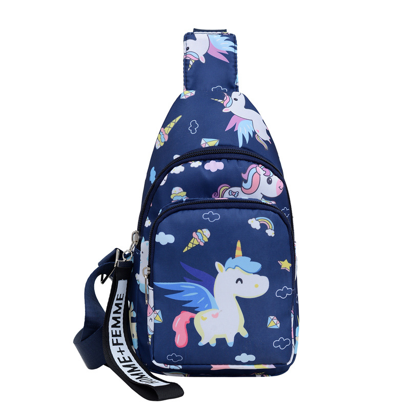 2023 New children's bag: Cute cartoon, portable, single-shoulder backpack for boys and girls, fashionable and casual travel chest bag Item Picture