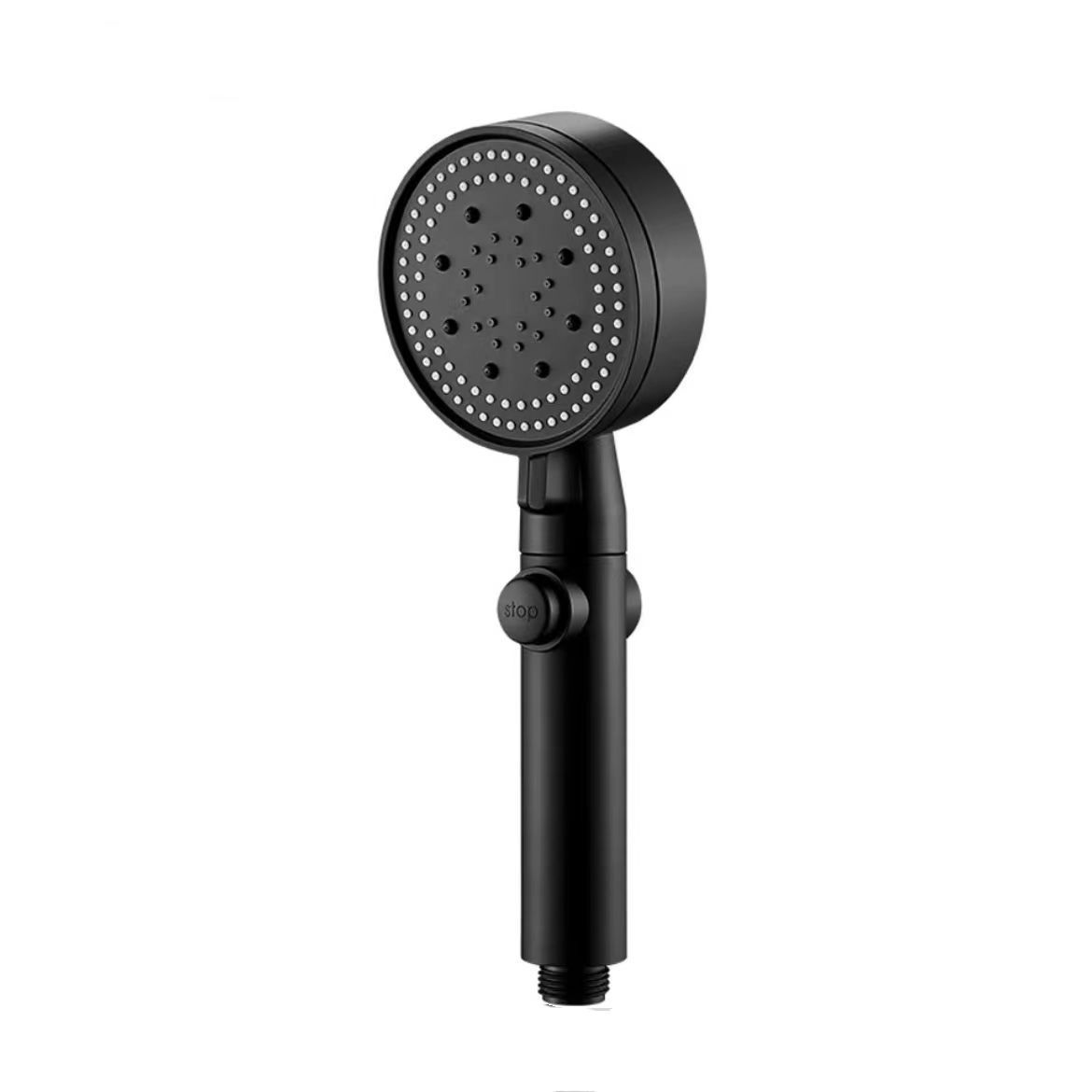 Black five-speed showerhead pressurized shower accessory, bathroom handheld showerhead shower pipe set, hand shower for household use Item Picture