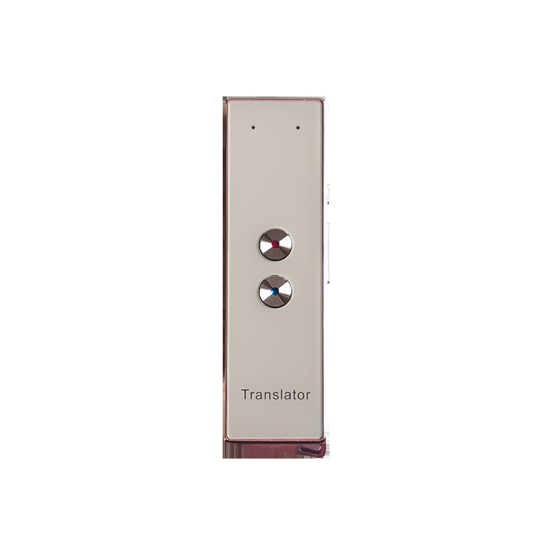 The X9 translator features voice synchronization translation, mutual translation, cross-border multi-language photography, travel and audio recording for offline use Specification drawing