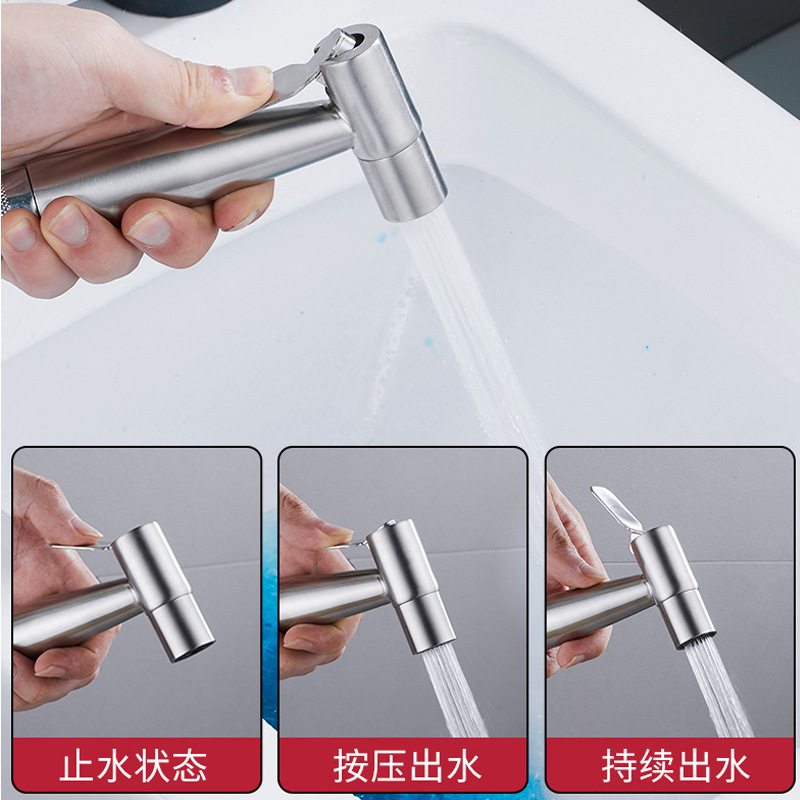 High-pressure toilet water spray faucet, bathroom toilet flushing companion, water spray flushing device, household flushing, cross-border wholesale details Picture