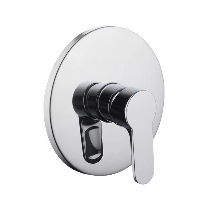 All-copper concealed three-way wall-mounted shower faucet, pre-embedded shower head, cold and hot water mixing valve, bath pool hotel project Item Picture