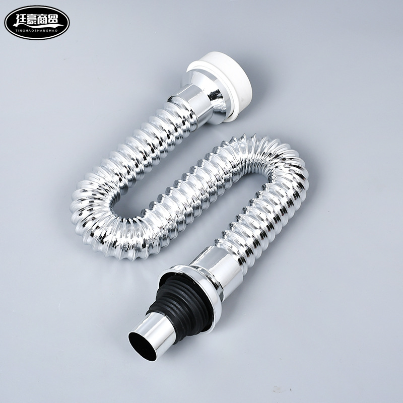 Glue-free direct-insertion urinal, steel wire drain pipe, electroplated odor isolation drain pipe, urinal drain pipe Application Scenario