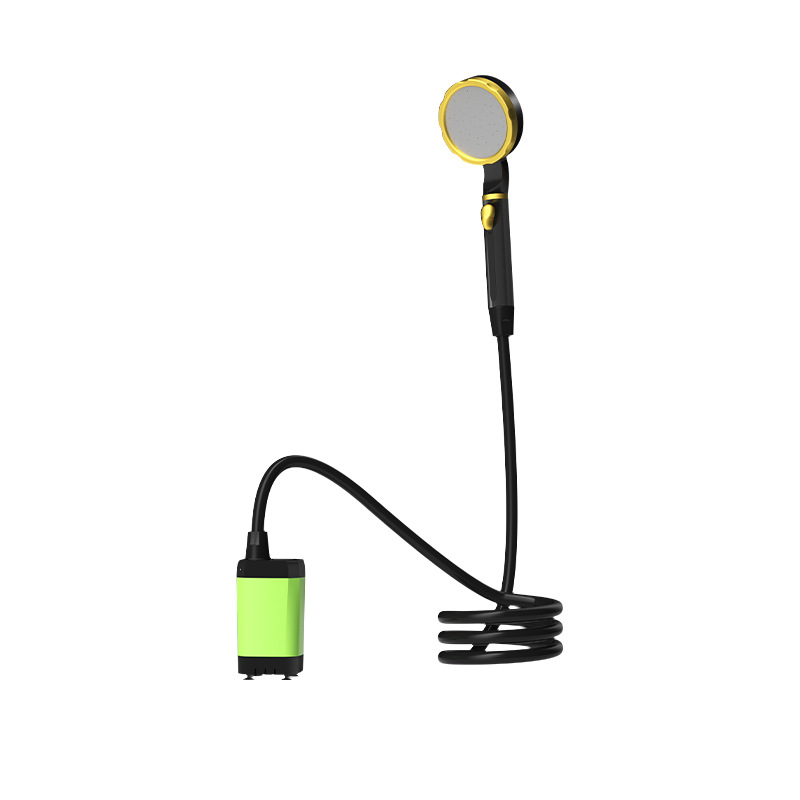 Outdoor showerhead, electric shower head, bathing wonder, rechargeable shower head set, simple camping water bag, battery, water pump Item Picture