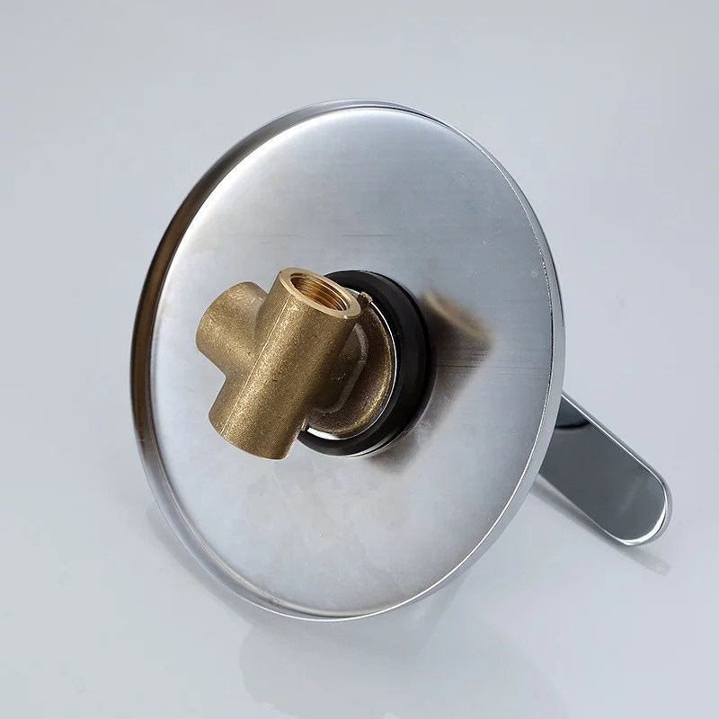 All-copper concealed three-way wall-mounted shower faucet, pre-embedded shower head, cold and hot water mixing valve, bath pool hotel project Specification drawing