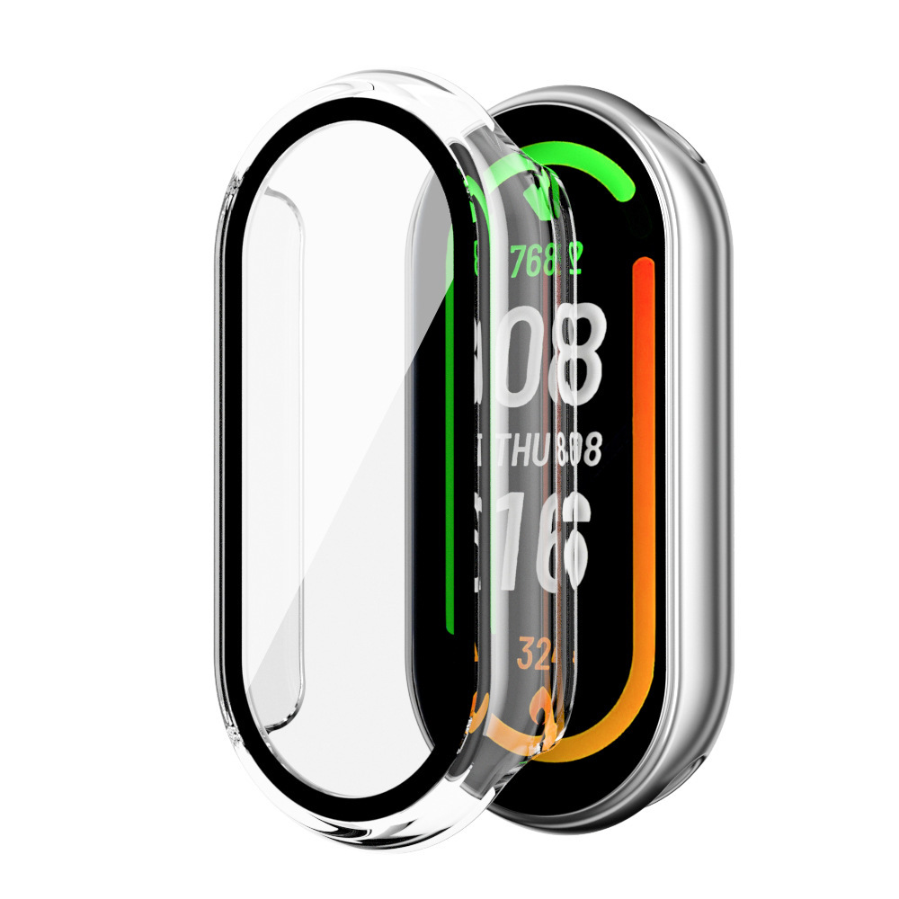 Suitable for Xiaomi 10/9 smart band 8/9 Pro case, Xiaomi 10 protective case, PC integrated case, tempered film watch case details Picture