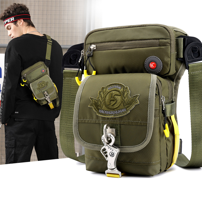 Factory wholesale outdoor tactical leg bags, multi-layer wear-resistant fishing bags, men's chest bags, military enthusiast sports waist bags details Picture