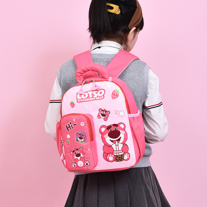 New children's schoolbag with pen case, large capacity, cute cartoon, kindergarten girl backpack, cross-border primary school student bag Specification drawing