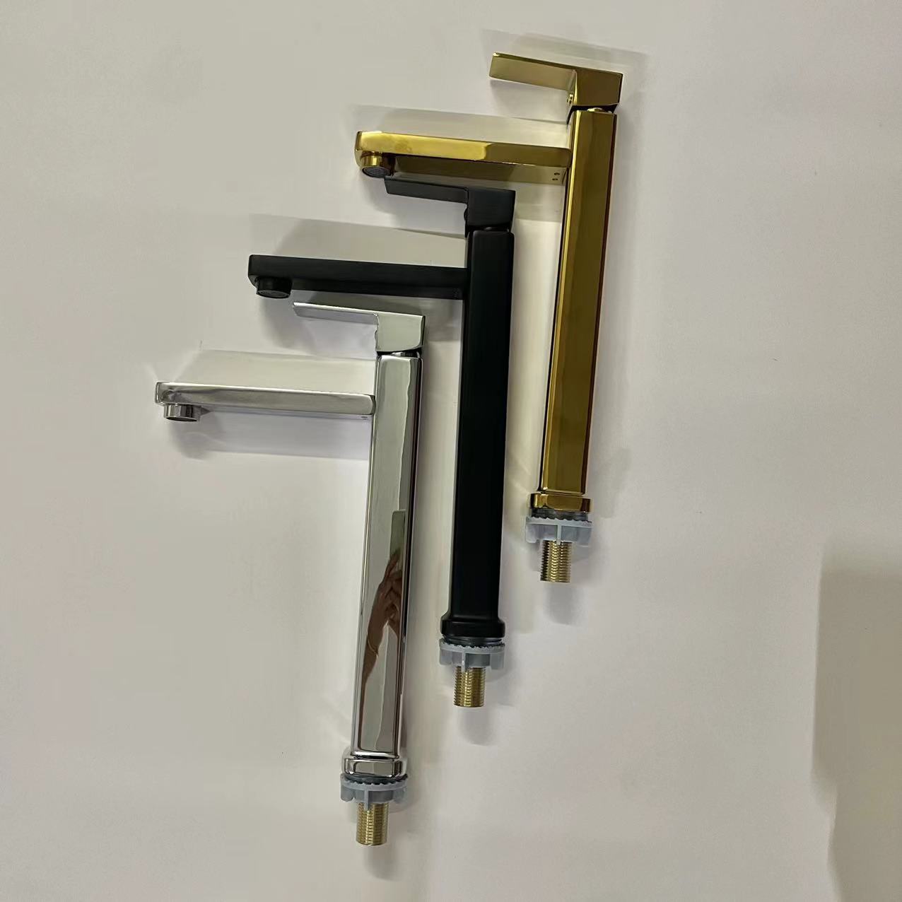Cross-border zinc alloy square single-cooling faucet, washbasin, bathroom countertop basin, and high single-cooling faucet full figure