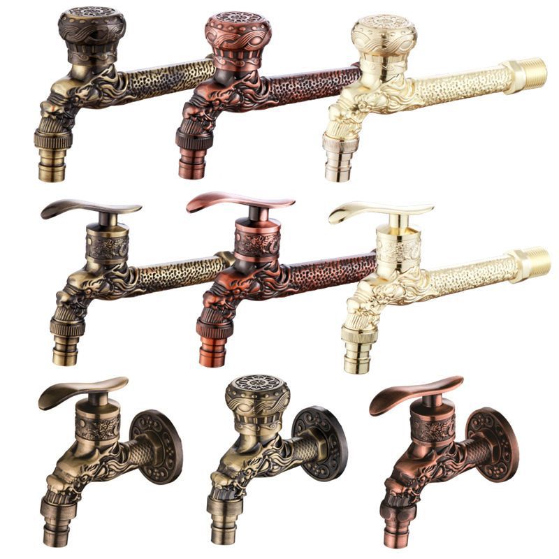 European-style retro faucet, antique extended faucet, long mop sink faucet, four-inch wall-mounted American-style faucet full figure