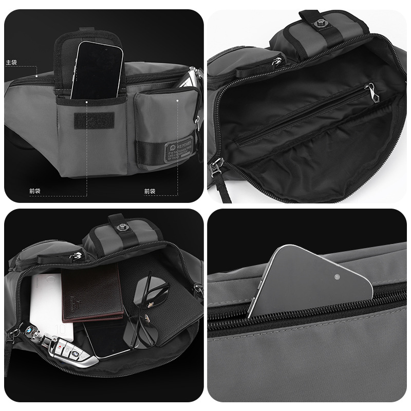 WEPOWER's new crossbody bag, men's chest bag, fashionable shoulder bag, mobile phone crossbody bag, casual backpack and sports waist bag Application Scenario
