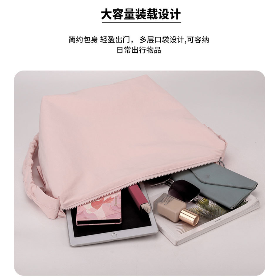 New cross-border crossbody bag, women's fashion trend, laid-back style tote bag, artistic Korean version, large-capacity single-shoulder bag Specification drawing