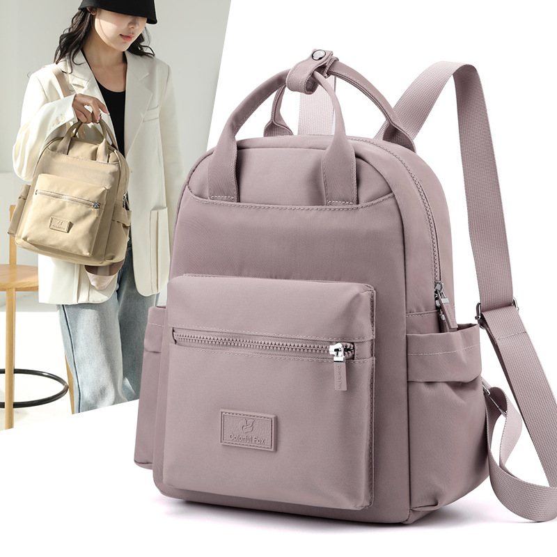 Colorful Fox's new backpack, multi-functional candy-colored backpack, large-capacity water-resistant schoolbag and handbag full figure