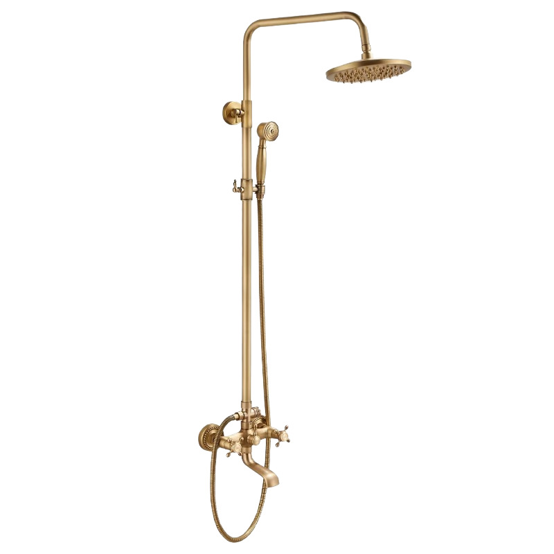 Cross-border wholesale of all-copper antique shower sets, showerheads, European retro shower heads, bathroom and outdoor products for Europe, America and Southeast Asia Item Picture