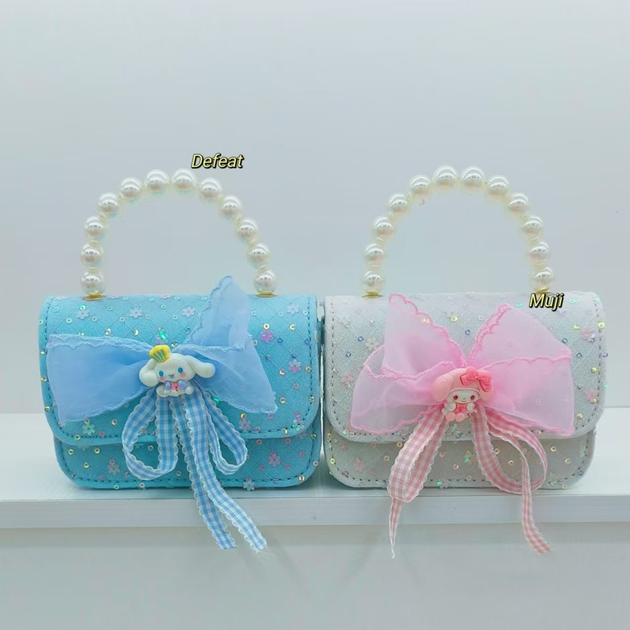Pearl handbag, crossbody accessory bag, Melody Kuromi children's princess bag, girls' lucky money bag, small square bag details Picture