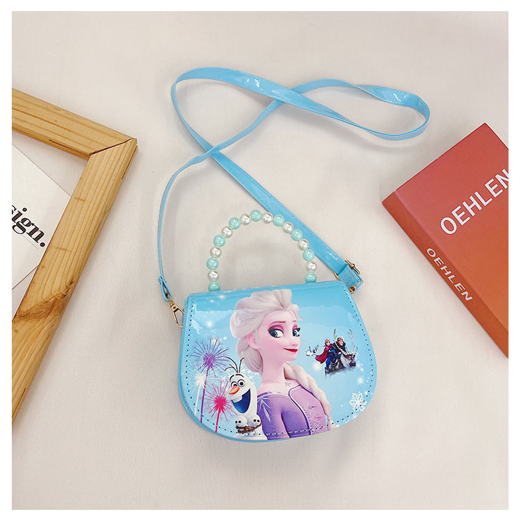 New foreign trade ice and snow princess handbag, girls' bag, Aisha crossbody single-shoulder hand-held coin purse details Picture