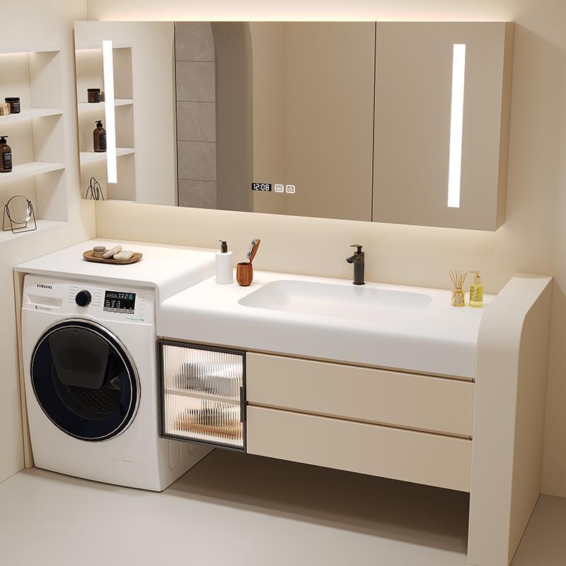 Rock plate ceramic Corine bathroom cabinet, bathroom set, bathroom cabinet, balcony washing machine integrated cabinet, rock plate washbasin full figure