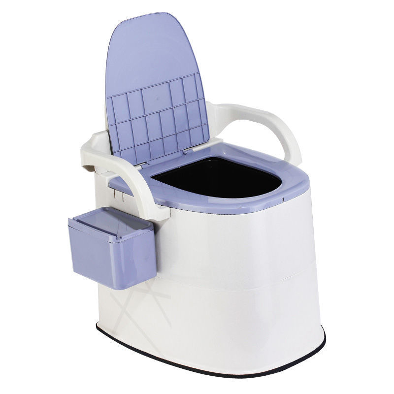 Portable elderly toilet, portable pregnant women's toilet, indoor urine bucket, anti-odor toilet bowl, household adult toilet chair Item Picture