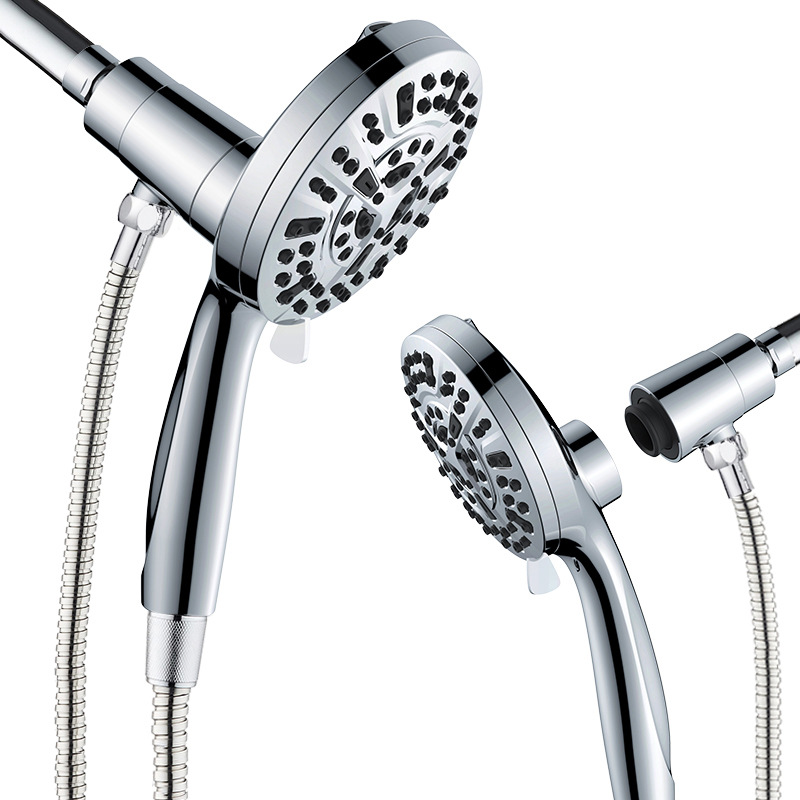 Amazon North America high-pressure electroplated handheld showerhead for export bathroom 10-function shower showerhead with spray gun water on the back Item Picture
