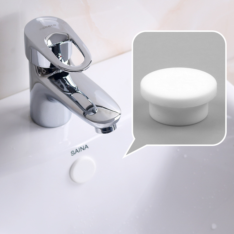 Washbasin overflow seal cover, side hole plug of washbasin, round plug for the full water outlet of bathroom cabinet sink full figure
