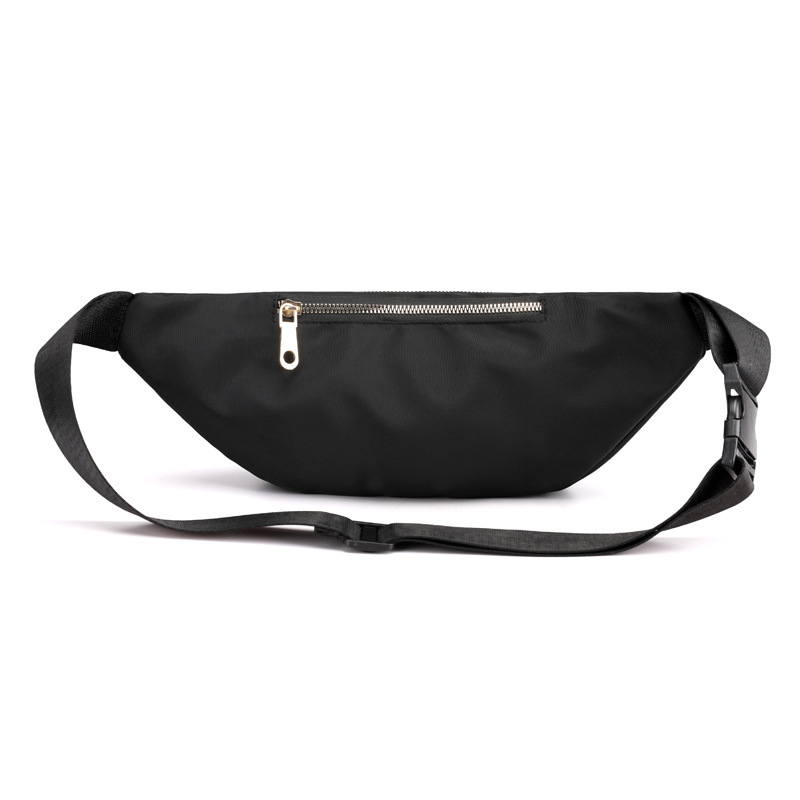 Wholesale of all-purpose solid-color nylon crossbody bags for women, single-shoulder outdoor simple running bags, and casual multi-functional waist bags Item Picture