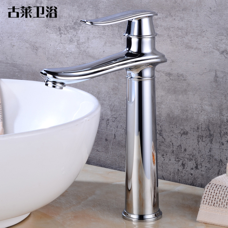 American-style black antique copper Nordic-style hot and cold washbasin with brushed finish, retro faucet, washbasin, black antique all-copper Application Scenario