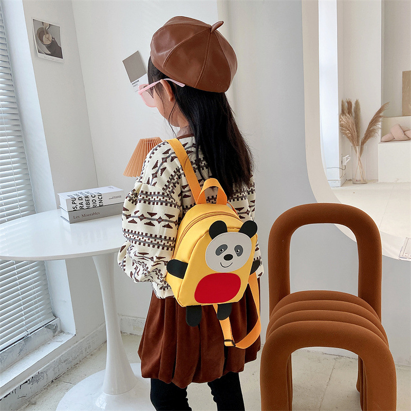 2021 New Style kindergarten schoolbag, Small class children's anti-wandering backpack, cute Panda children's backpack Specification drawing