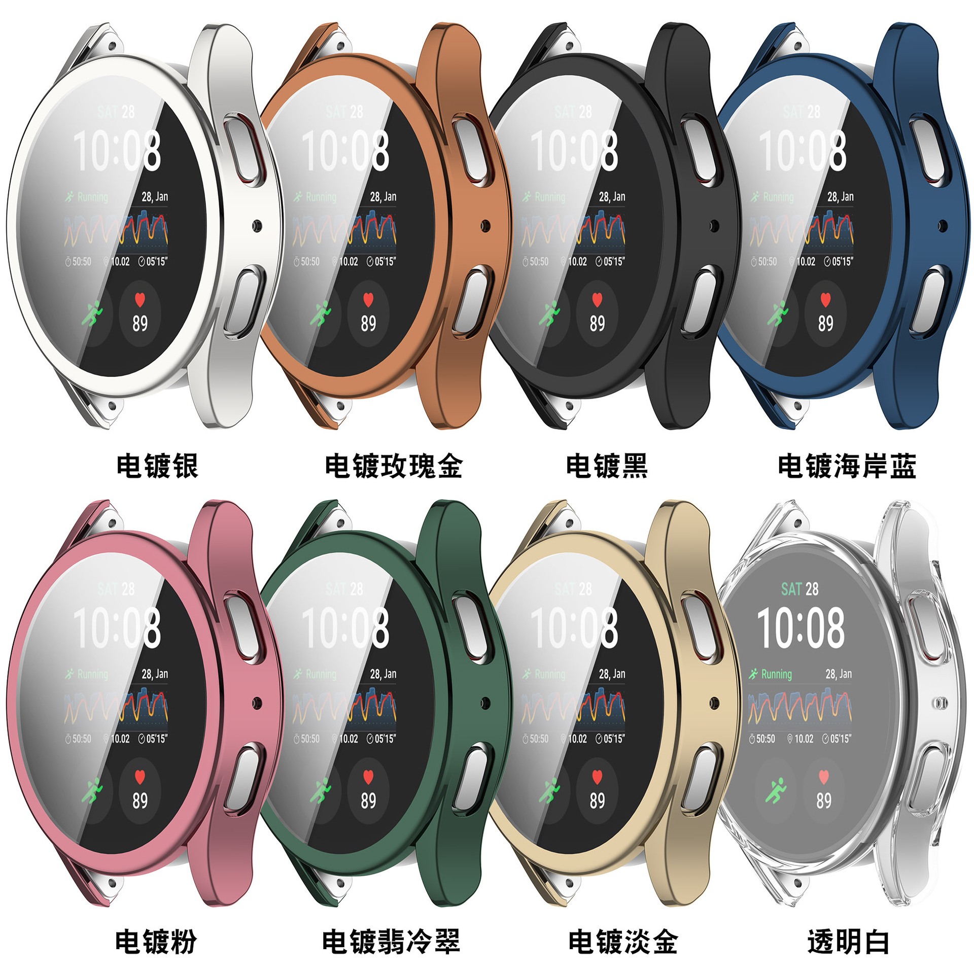Xinyuan Shuntong is suitable for the Samsung watch7 protective case. The Galaxy watch7 soft rubber tpu full-cover watch case Specification drawing