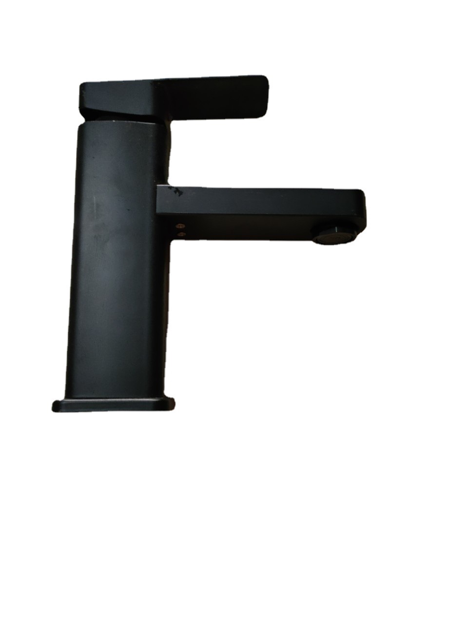 Single lift type washbasin faucet, cold and hot baking paint mixed faucet, cup washing, black stainless steel Application Scenario