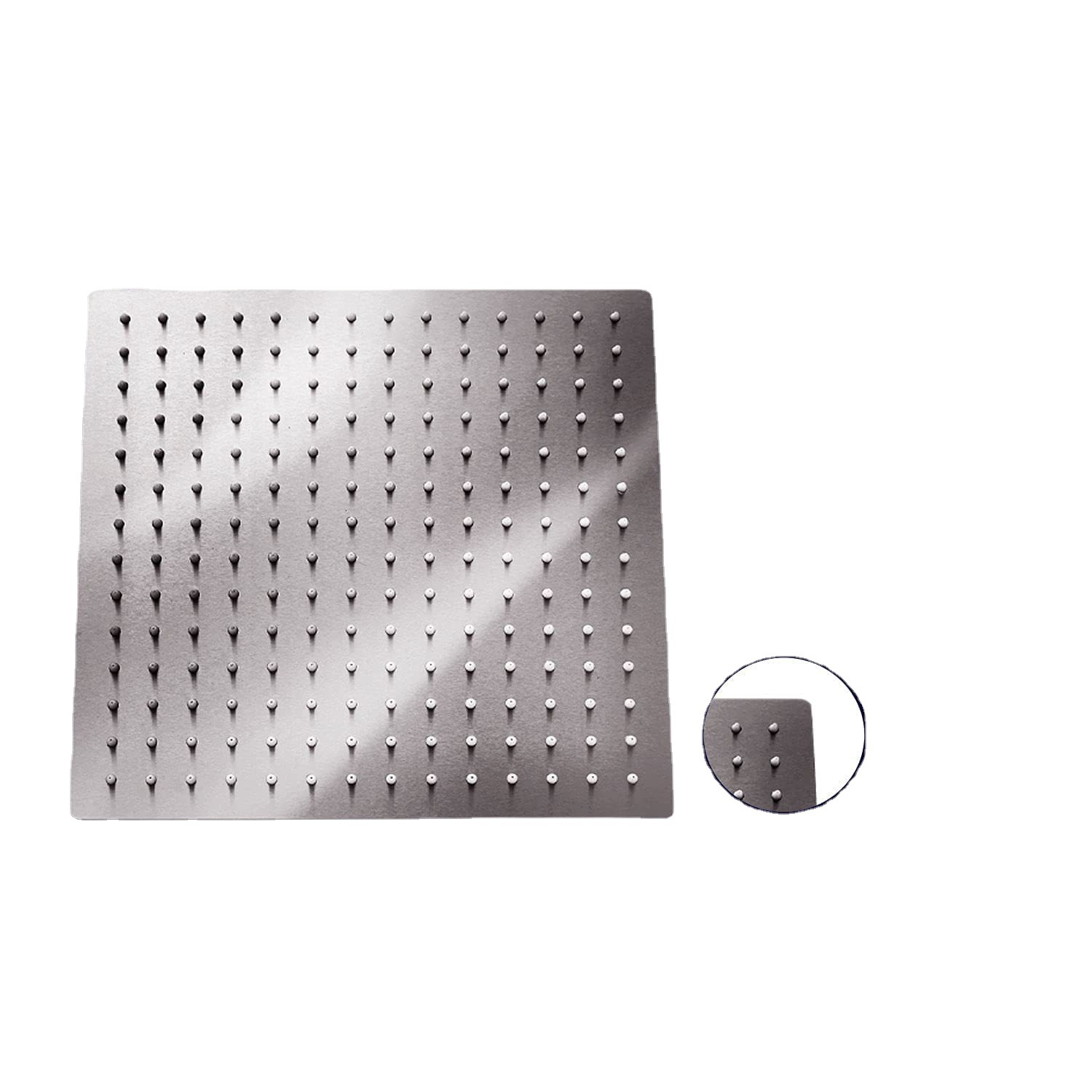 304 stainless steel top shower head, brushed square shower head, 8-inch and 10-inch metal pressurized large shower head Item Picture