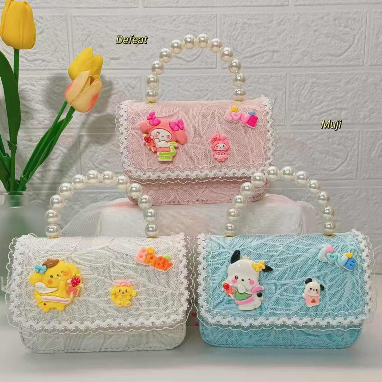 Pearl handbag, children's bag, little girl, princess bag, pearl handbag, chain bag, chanel-style single-shoulder crossbody bag Application Scenario