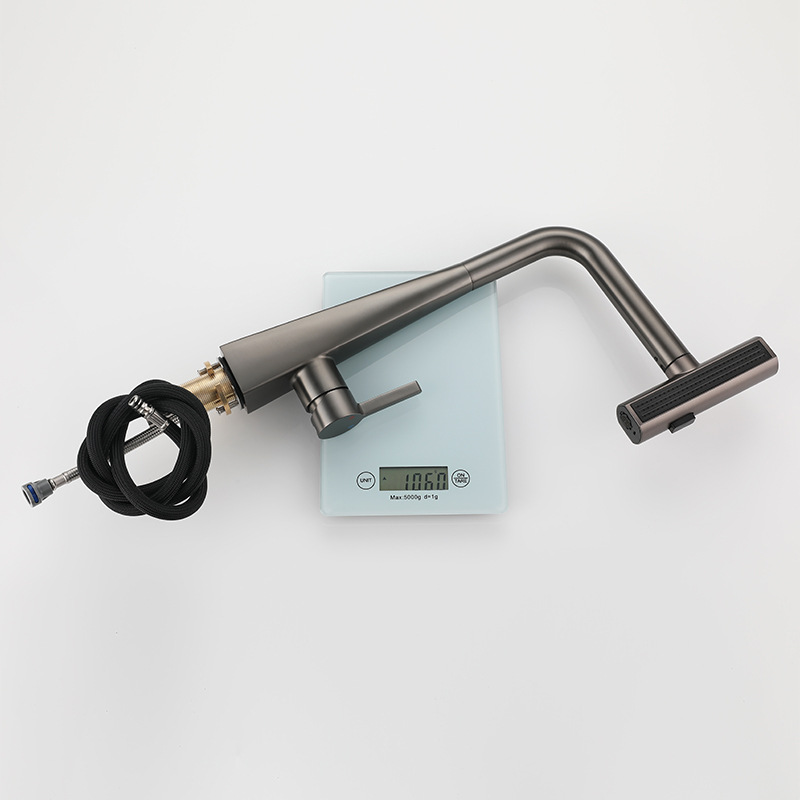 Stainless steel pull-out universal faucet, sink, balcony telescopic household kitchen hot and cold faucet Specification drawing