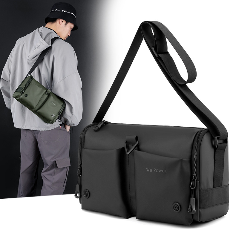 WEPOWER's new trendy single-shoulder crossbody bag, men's casual backbody bag, cycling functional commuter messenger bag full figure