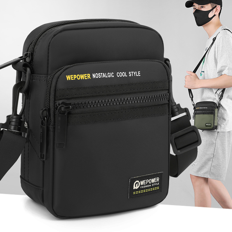 New men's casual crossbody bag, multi-functional outdoor single-shoulder bag, waist bag, trendy brand small crossbody bag, belt hanging bag full figure