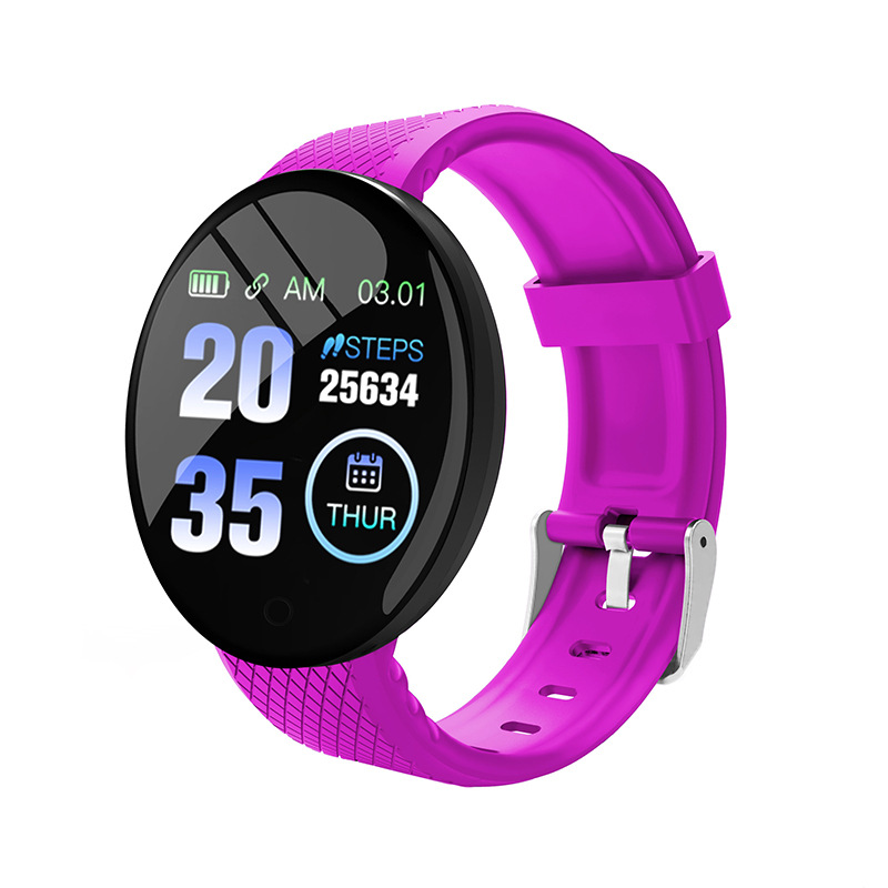 The D18 smart bracelet features a color circular screen for heart rate, blood pressure, sleep monitoring, step counting and sports, with a size of 1.44 inches Application Scenario