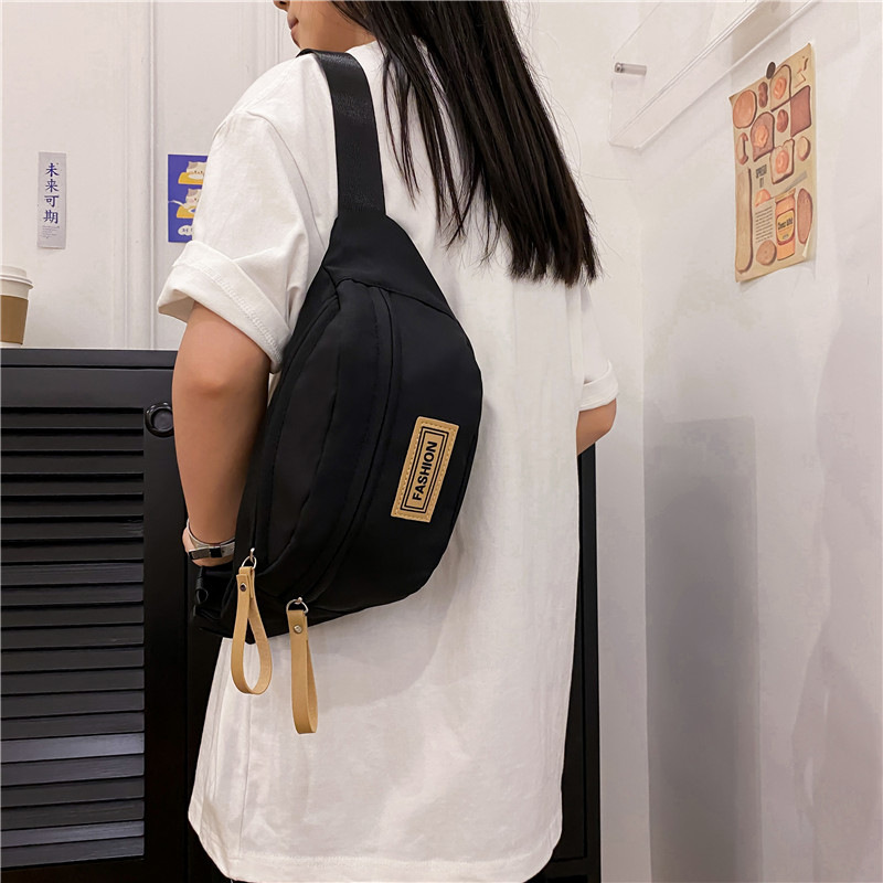 Nylon 2024 new trendy single-shoulder women's bag, fashionable crossbody bag, versatile, casual, large-capacity chest bag crossbody bag full figure