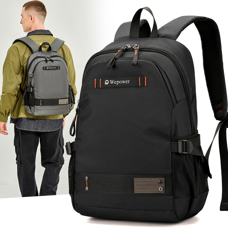 WEPOWER's new men's backpack, commuter computer backpack, large-capacity casual backpack for junior and senior high school students full figure