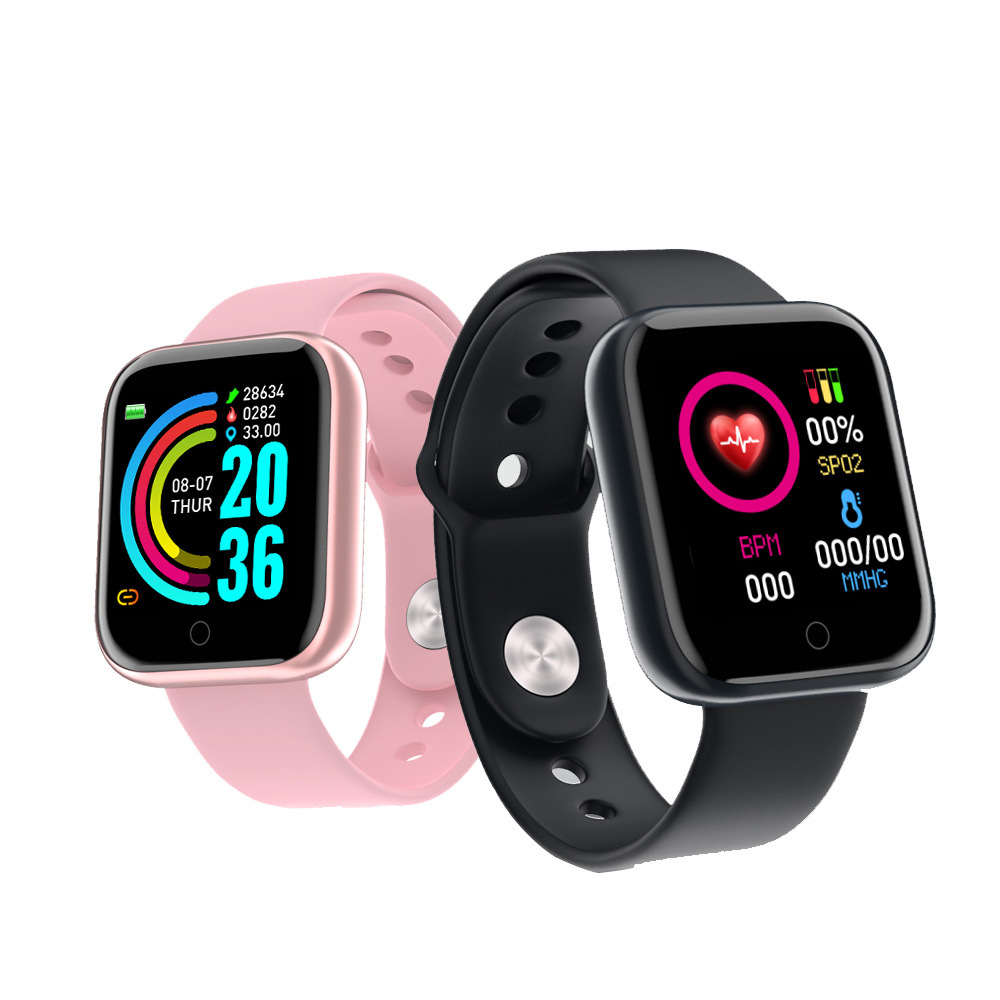 y68 smart bracelet heart rate monitoring reminder, step count information push, sleep analysis, exercise D20 smart bracelet full figure