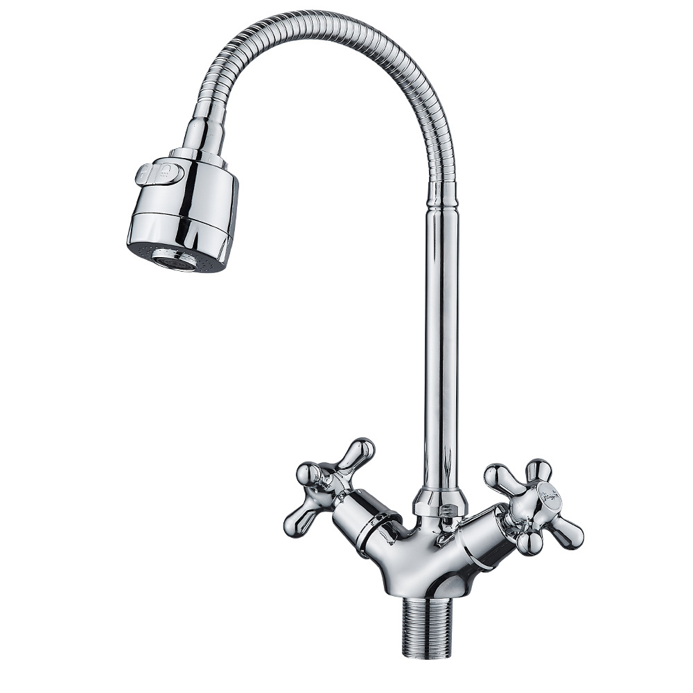 Russian kitchen faucet with two Settings for hot and cold, swivel tube, household sink, sink and faucet Item Picture